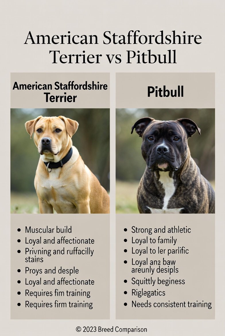 american staffordshire terrier vs pitbull